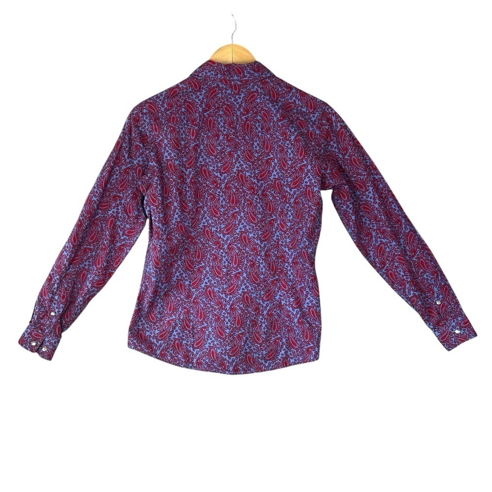 Panhandle Rough Stock Long Sleeve Shirt S Pearl Snap Women's Western Paisley